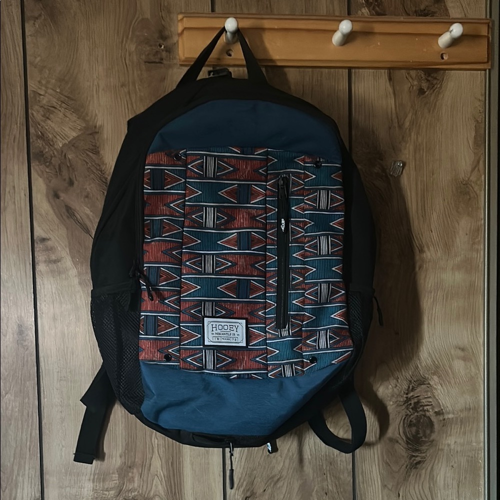 Hooey Aztec Backpack- Blue and Black